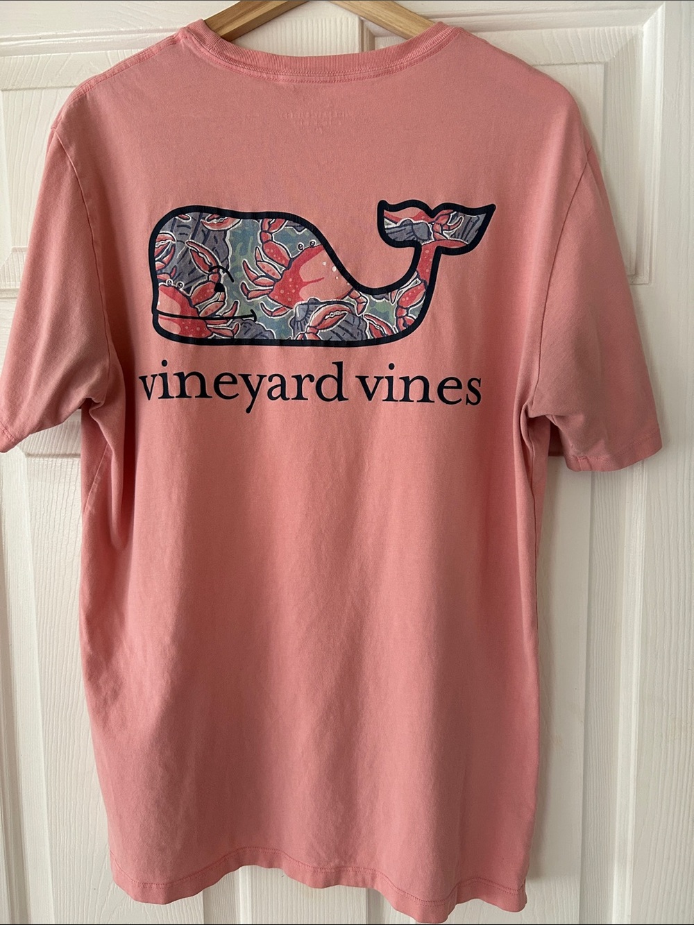 Vineyard Vines Coral Pink Whale Graphic Short Sleeve Tee